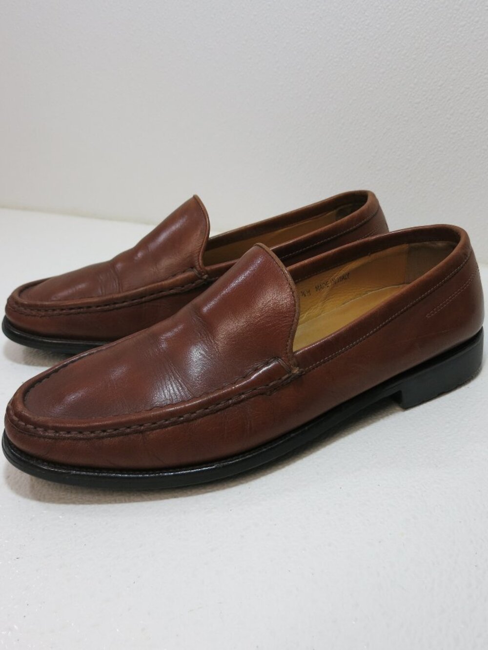 Mercanti Fiorentini Oil Tanned Leather Dress Loafers Footwear Men's Shoes 11.5 M